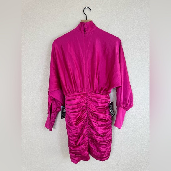 RETROFETE Silk Barbara Mini Dress in Orchid Pink size XS NEW $695 - Picture 11 of 16